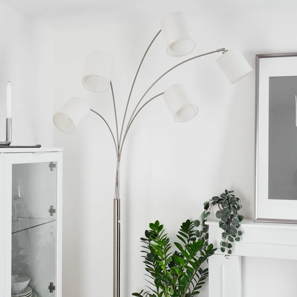 Lampadaire Antillo Nickel Mat, 5 Lumieres