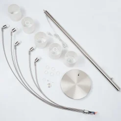 Lampadaire Antillo Nickel Mat, 5 Lumieres