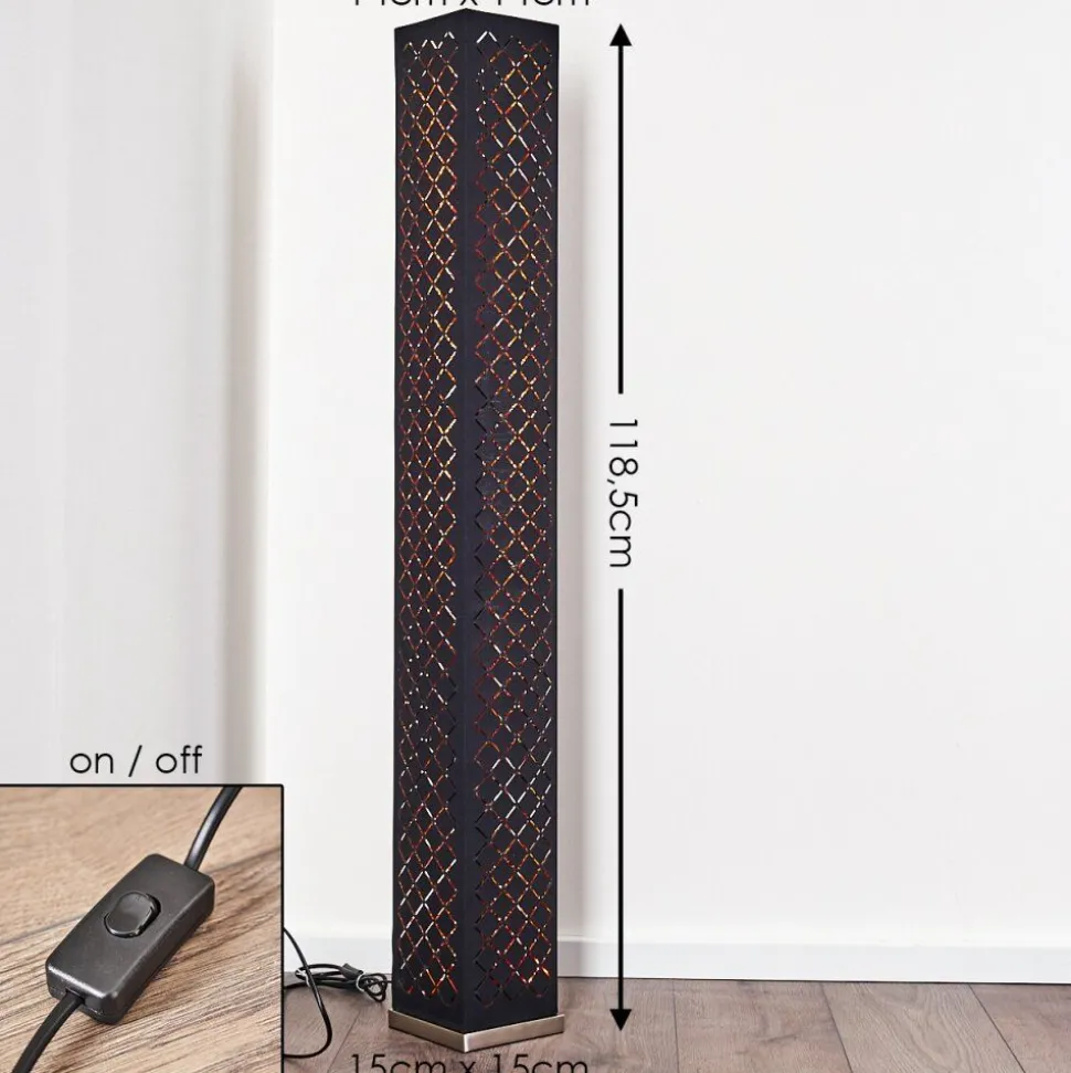 Lampadaire Astille Nickel Mat, 2 Lumieres