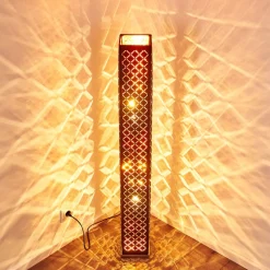 Lampadaire Astille Nickel Mat, 2 Lumieres