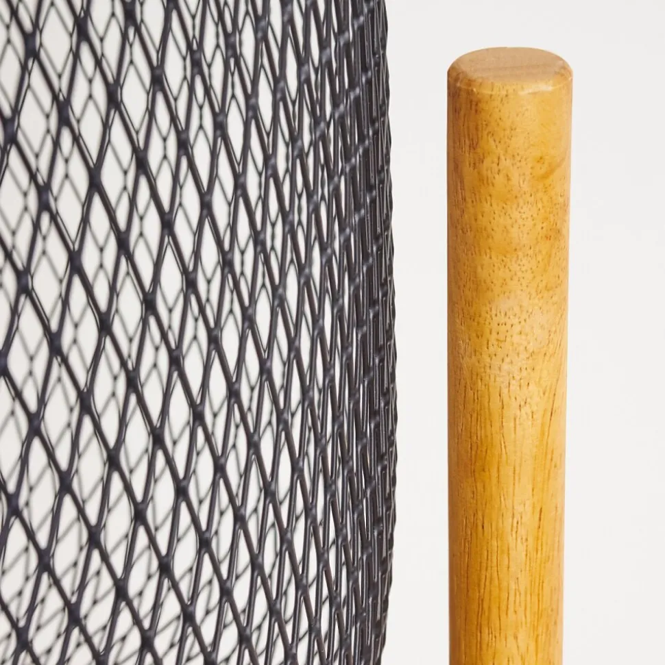 Lampadaire Ateponta Bois Clair, Noir, 1 Lumiere