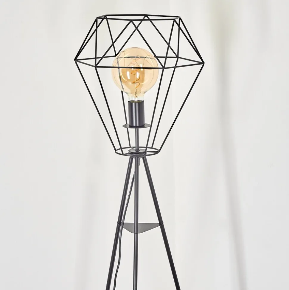 Lampadaire Bardhaman Noir, 1 Lumiere