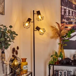 Lampadaire Bardhaman Noir, 3 Lumieres