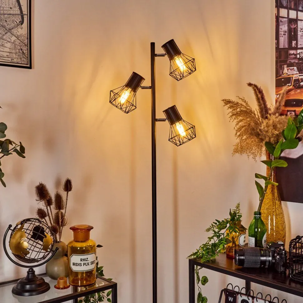 Lampadaire Bardhaman Noir, 3 Lumieres
