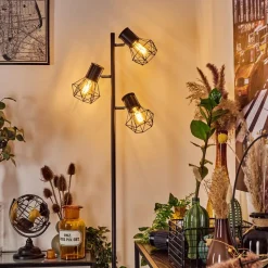 Lampadaire Bardhaman Noir, 3 Lumieres