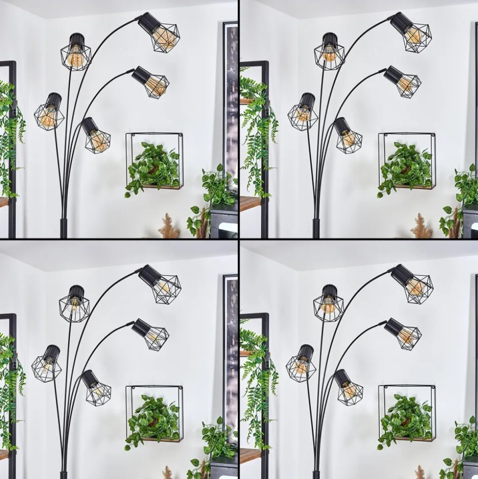 Lampadaire Bardhaman Noir, 5 Lumieres