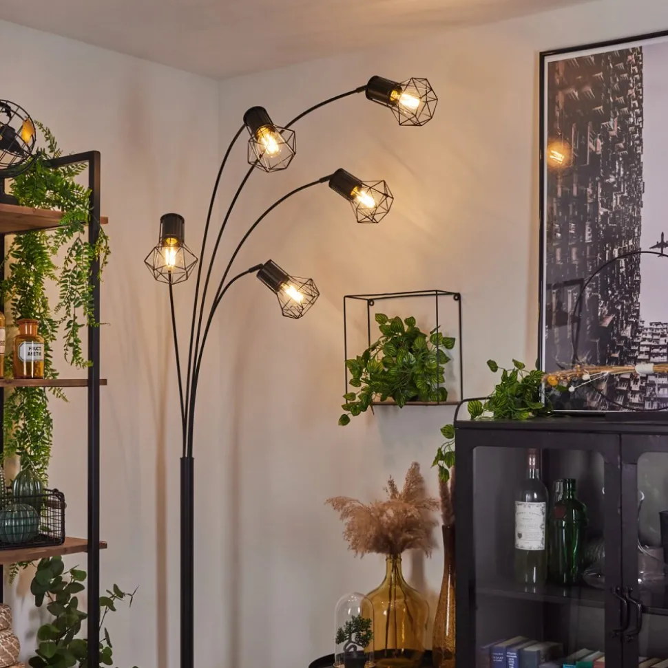 Lampadaire Bardhaman Noir, 5 Lumieres