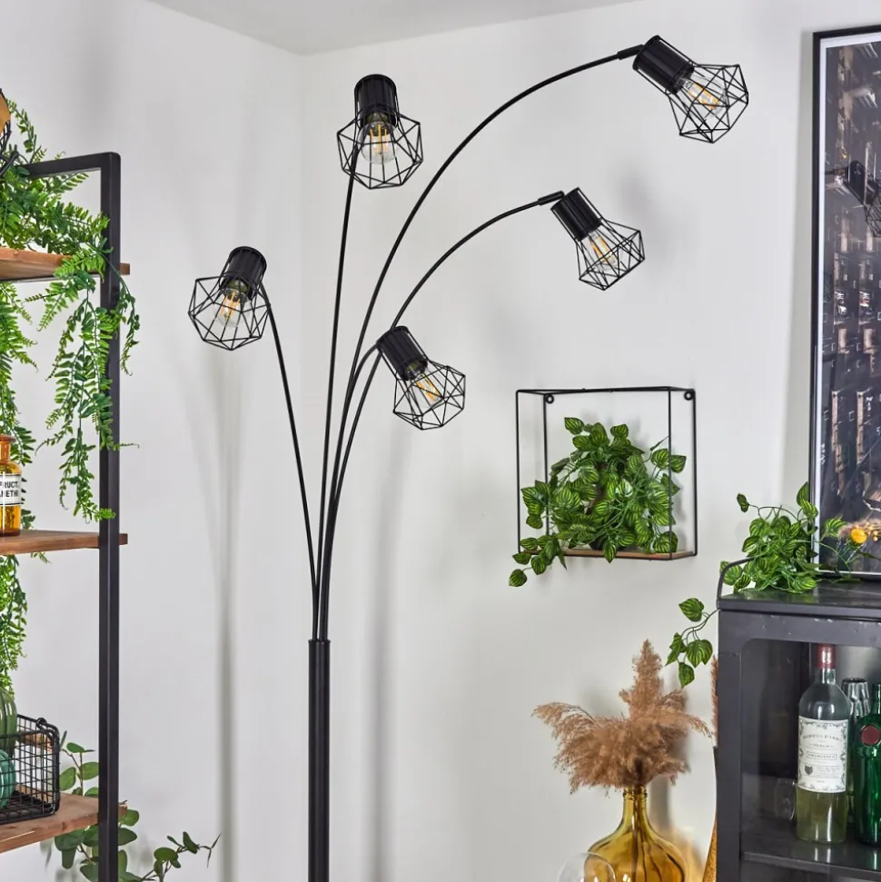 Lampadaire Bardhaman Noir, 5 Lumieres