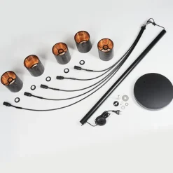 Lampadaire Bathinda Noir, 5 Lumieres