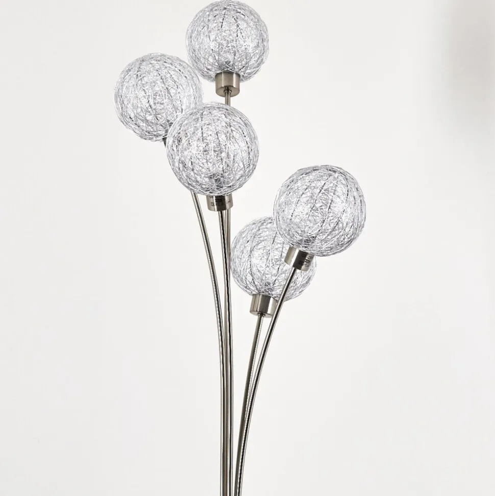 Lampadaire Bernado Nickel Mat, 5 Lumieres