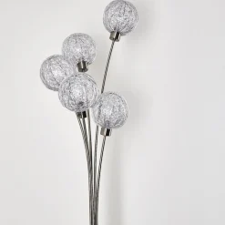 Lampadaire Bernado Nickel Mat, 5 Lumieres
