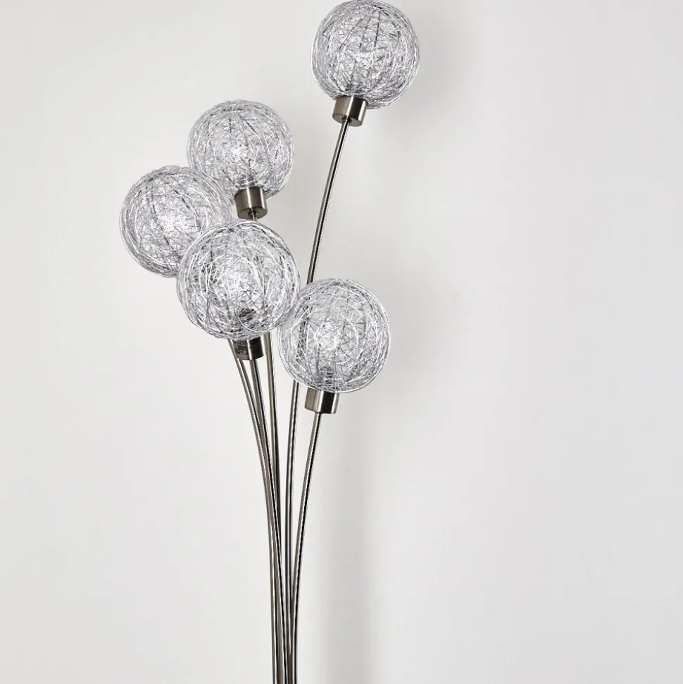 Lampadaire Bernado Nickel Mat, 5 Lumieres