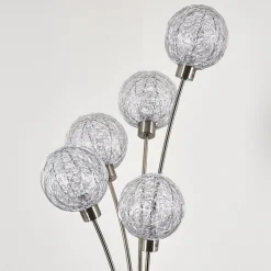 Lampadaire Bernado Nickel Mat, 5 Lumieres