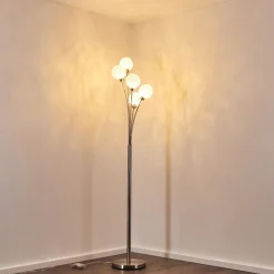 Lampadaire Bernado Nickel Mat, 5 Lumieres