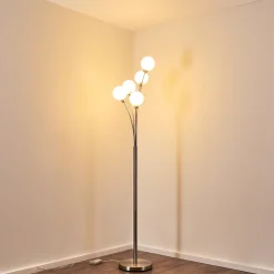 Lampadaire Bernado Nickel Mat, 5 Lumieres