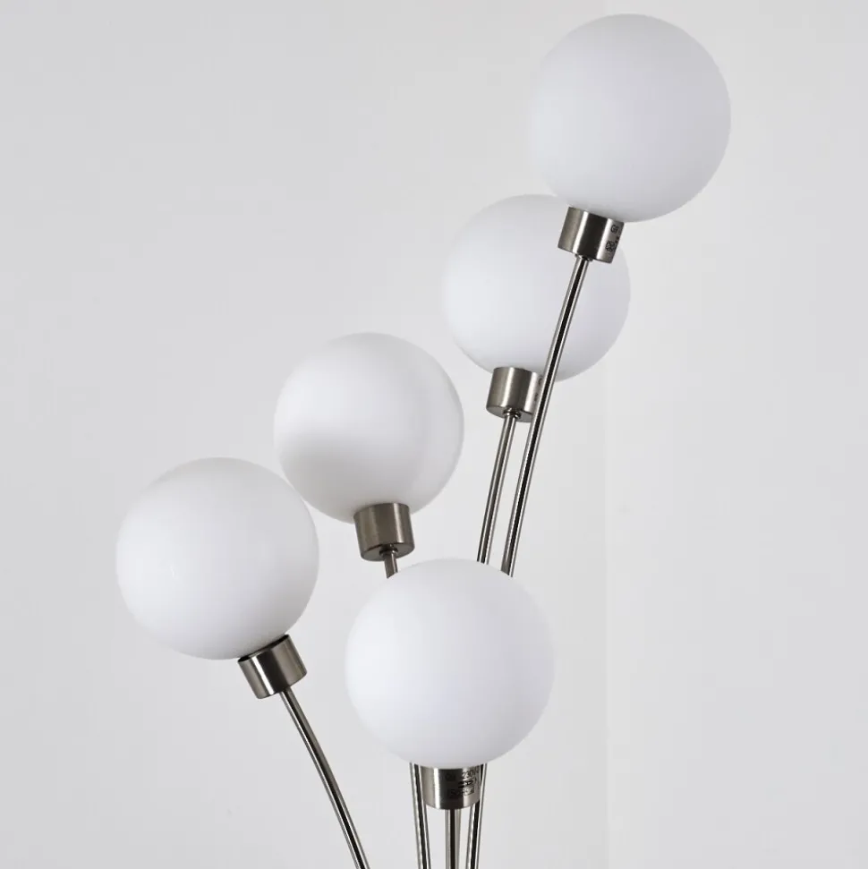 Lampadaire Bernado Nickel Mat, 5 Lumieres