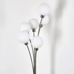 Lampadaire Bernado Nickel Mat, 6 Lumieres