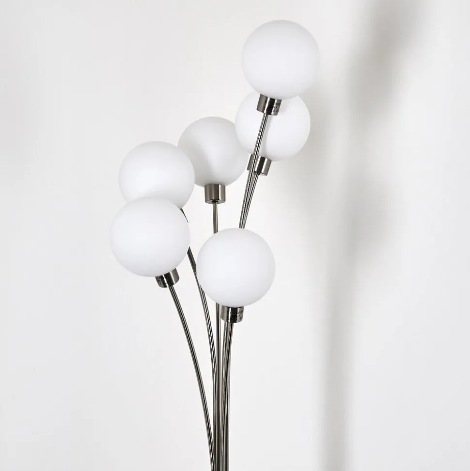 Lampadaire Bernado Nickel Mat, 6 Lumieres
