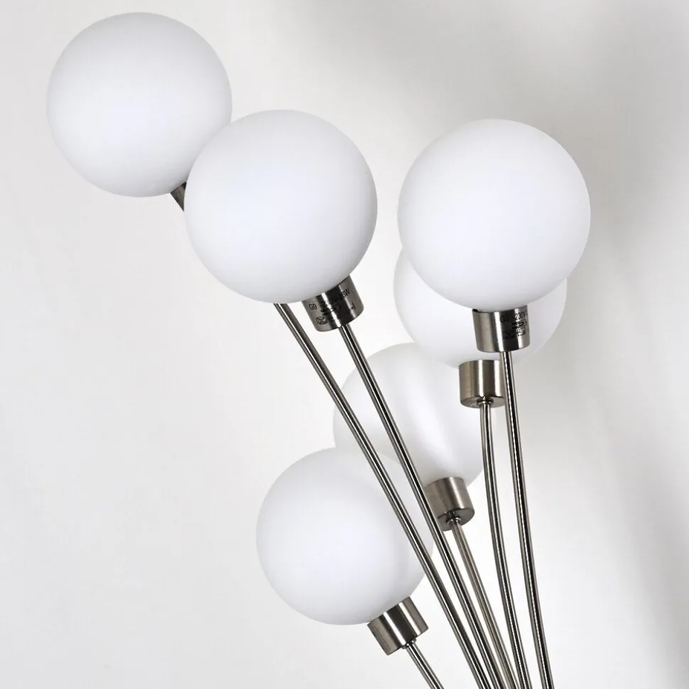 Lampadaire Bernado Nickel Mat, 6 Lumieres