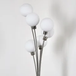 Lampadaire Bernado Nickel Mat, 6 Lumieres