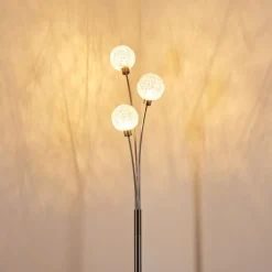 Lampadaire Bernado Nickel Mat, 3 Lumieres