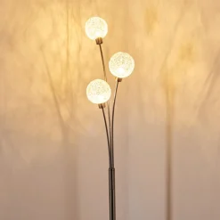 Lampadaire Bernado Nickel Mat, 3 Lumieres