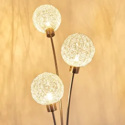 Lampadaire Bernado Nickel Mat, 3 Lumieres