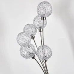 Lampadaire Bernado Nickel Mat, 6 Lumieres