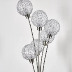 Lampadaire Bernado Nickel Mat, 6 Lumieres