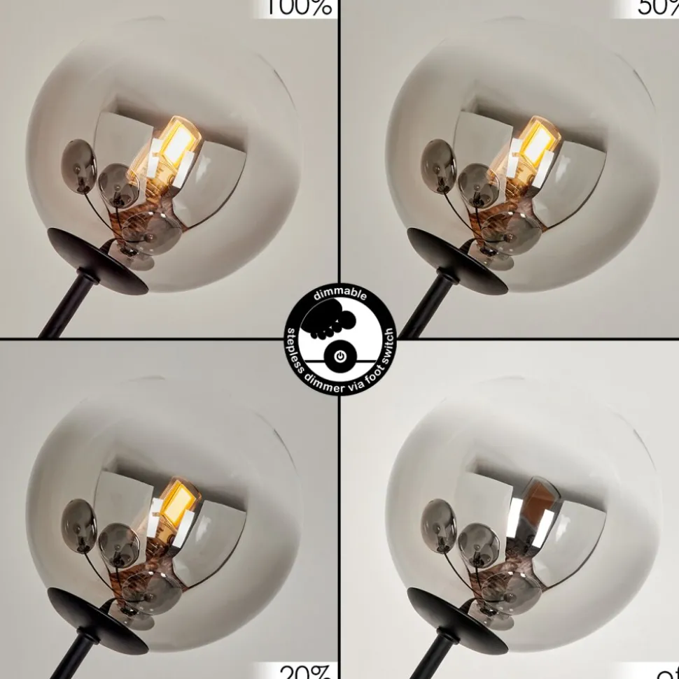 Lampadaire Bernado Noir, 5 Lumieres