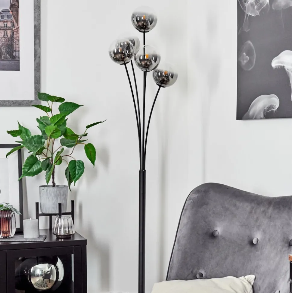 Lampadaire Bernado Noir, 5 Lumieres
