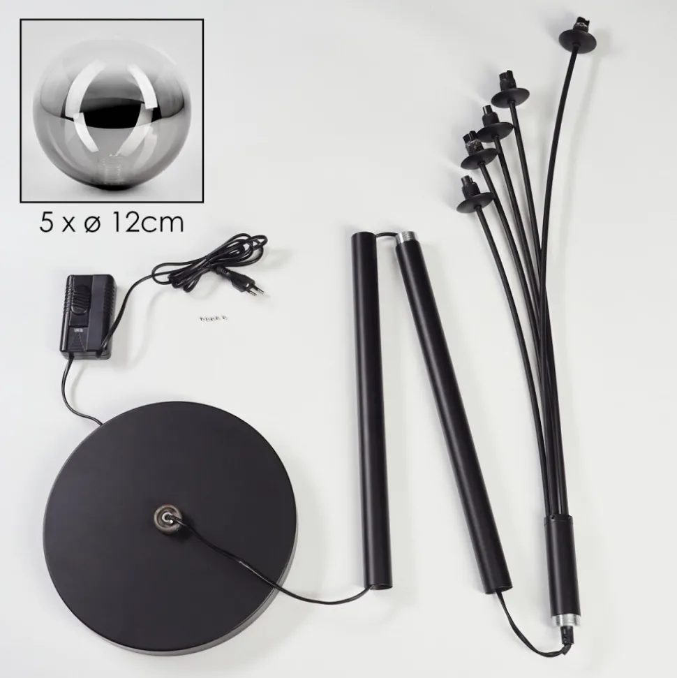 Lampadaire Bernado Noir, 5 Lumieres