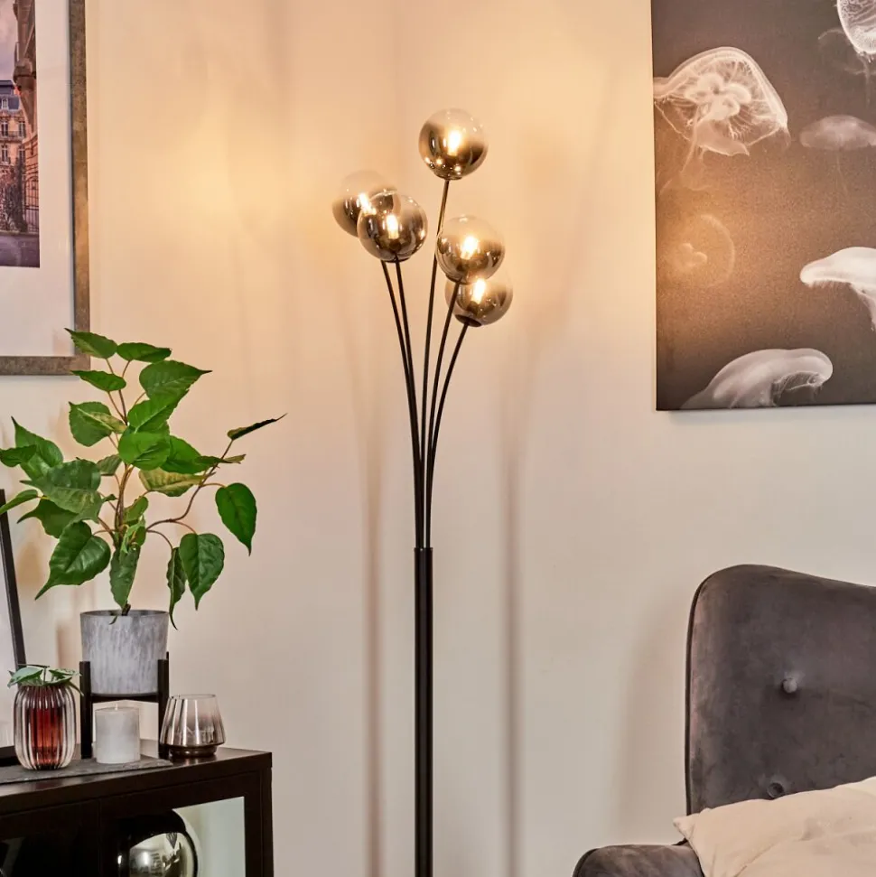 Lampadaire Bernado Noir, 5 Lumieres