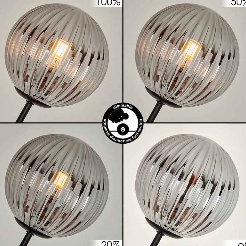Lampadaire Bernado Noir, 5 Lumieres