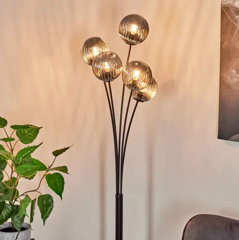 Lampadaire Bernado Noir, 5 Lumieres