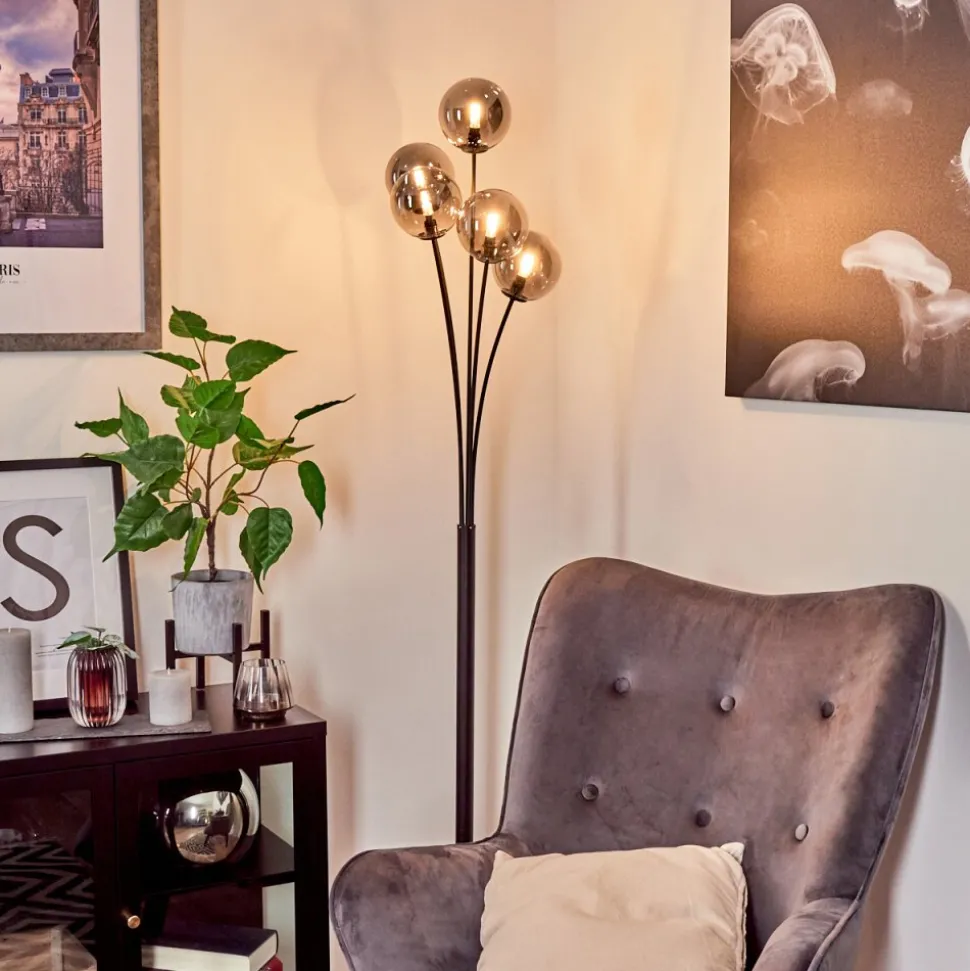 Lampadaire Bernado Noir, 5 Lumieres
