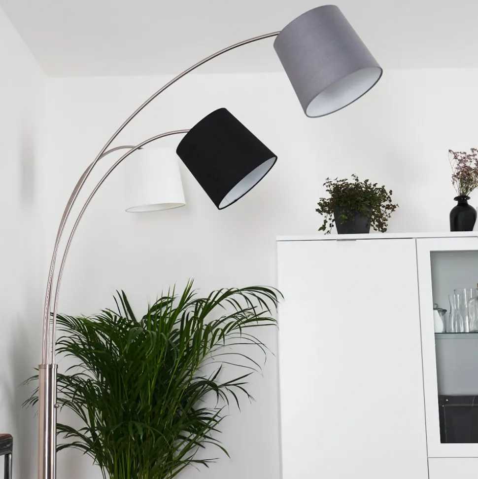 Lampadaire Bernardino Nickel Mat, 3 Lumieres