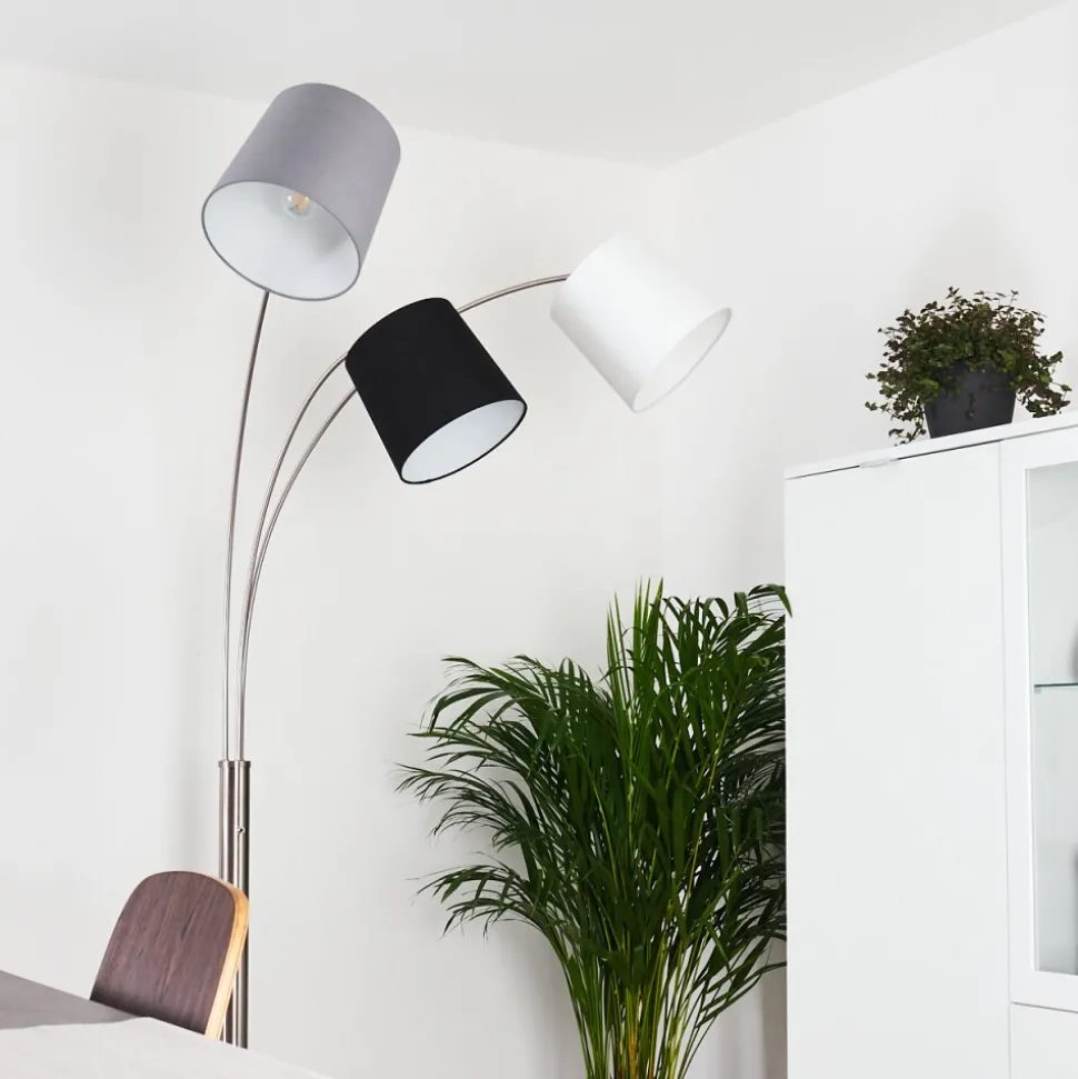 Lampadaire Bernardino Nickel Mat, 3 Lumieres