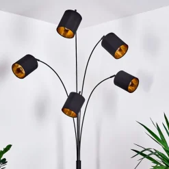 Lampadaire Bhutan Noir, 5 Lumieres