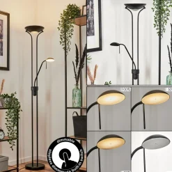 Lampadaire Biot Led Noir, 2 Lumieres