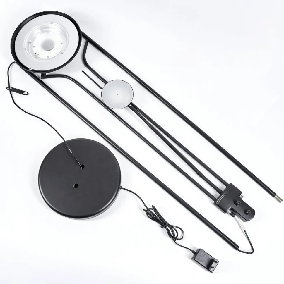 Lampadaire Biot Led Noir, 2 Lumieres