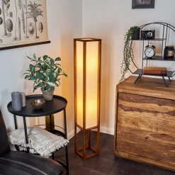 Lampadaire Blandin Bois Fonce, 2 Lumieres