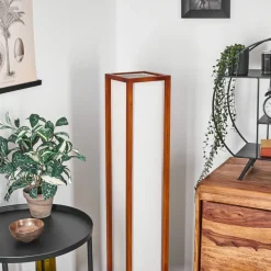 Lampadaire Blandin Bois Fonce, 2 Lumieres
