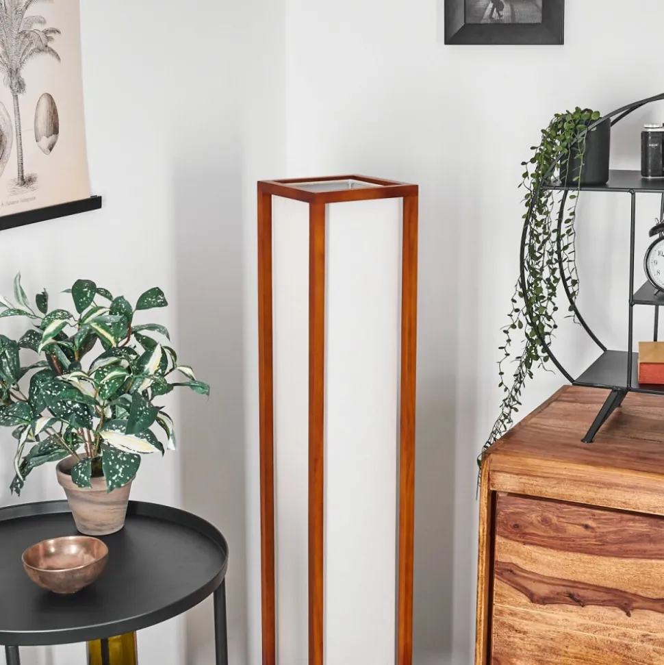 Lampadaire Blandin Bois Fonce, 2 Lumieres