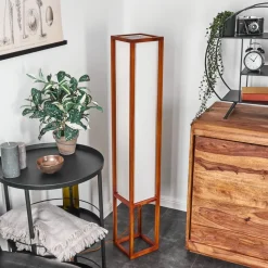 Lampadaire Blandin Bois Fonce, 2 Lumieres
