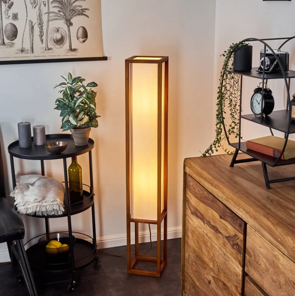 Lampadaire Blandin Bois Fonce, 2 Lumieres