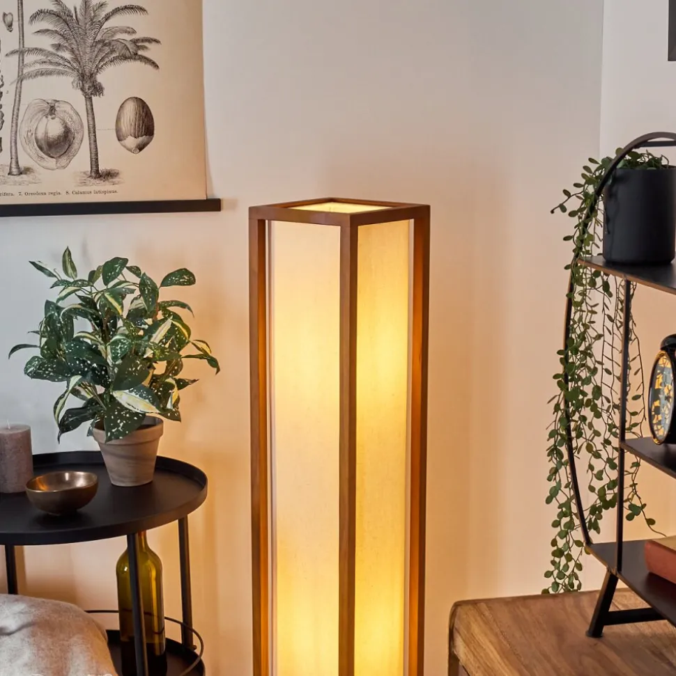 Lampadaire Blandin Bois Fonce, 2 Lumieres