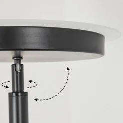Lampadaire Busswil Led Noir, 2 Lumieres