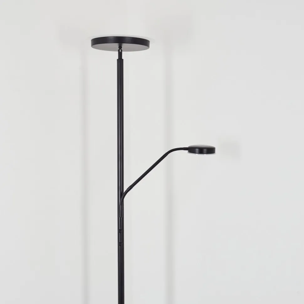 Lampadaire Busswil Led Noir, 2 Lumieres