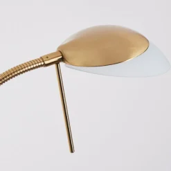 Lampadaire Cavate Led Vieux Laiton, 2 Lumieres